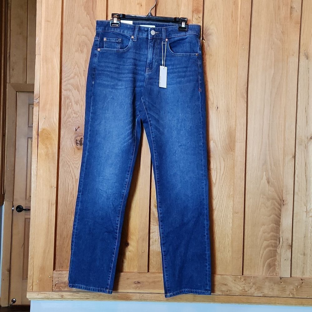 Warp + Weft Tik Tok Famous Chicago Straight Leg Jeans, 30 X 32, Blue Wash Denim